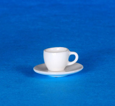 Dollhouse Miniature Cup & Saucer
